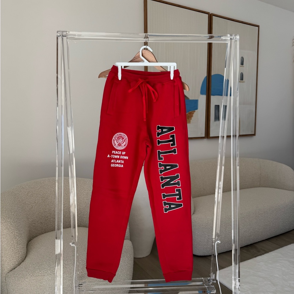 Fashion Nova Red Atlanta Graphic Sweatpants Joggers